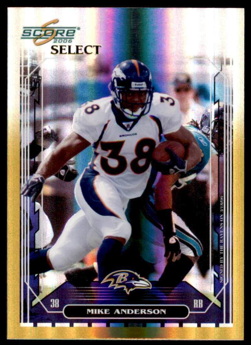 Mike Anderson Card 2006 Score Select Gold #79 Image 1