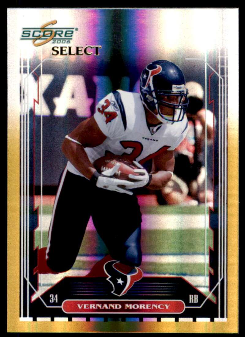 Vernand Morency Card 2006 Score Select Gold #108 Image 1