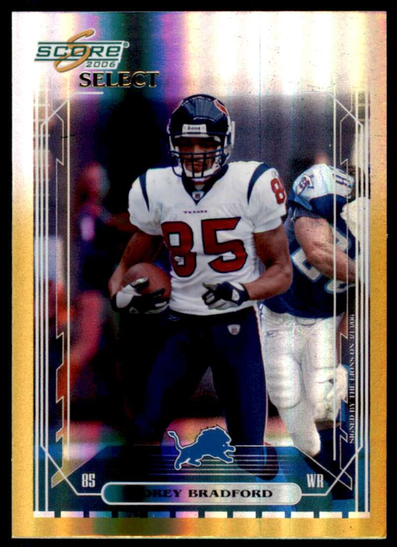 Corey Bradford Card 2006 Score Select Gold #109 Image 1