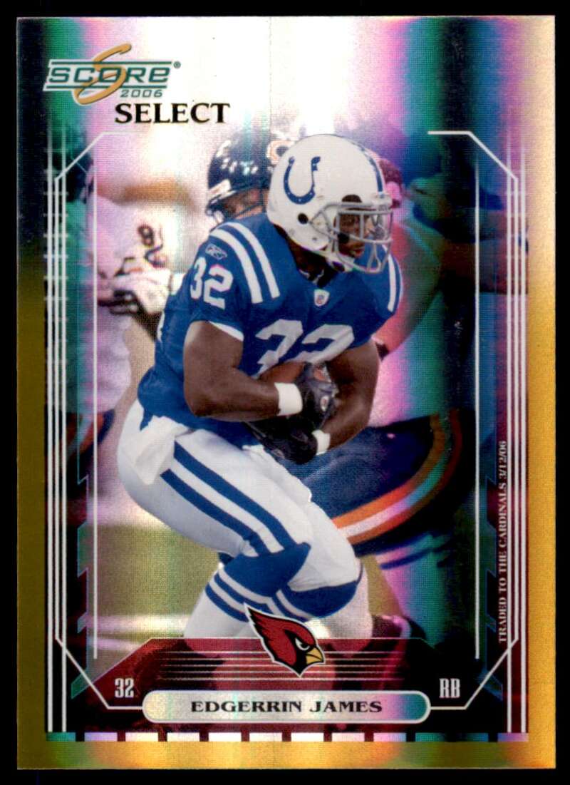 Edgerrin James Card 2006 Score Select Gold #112 Image 1