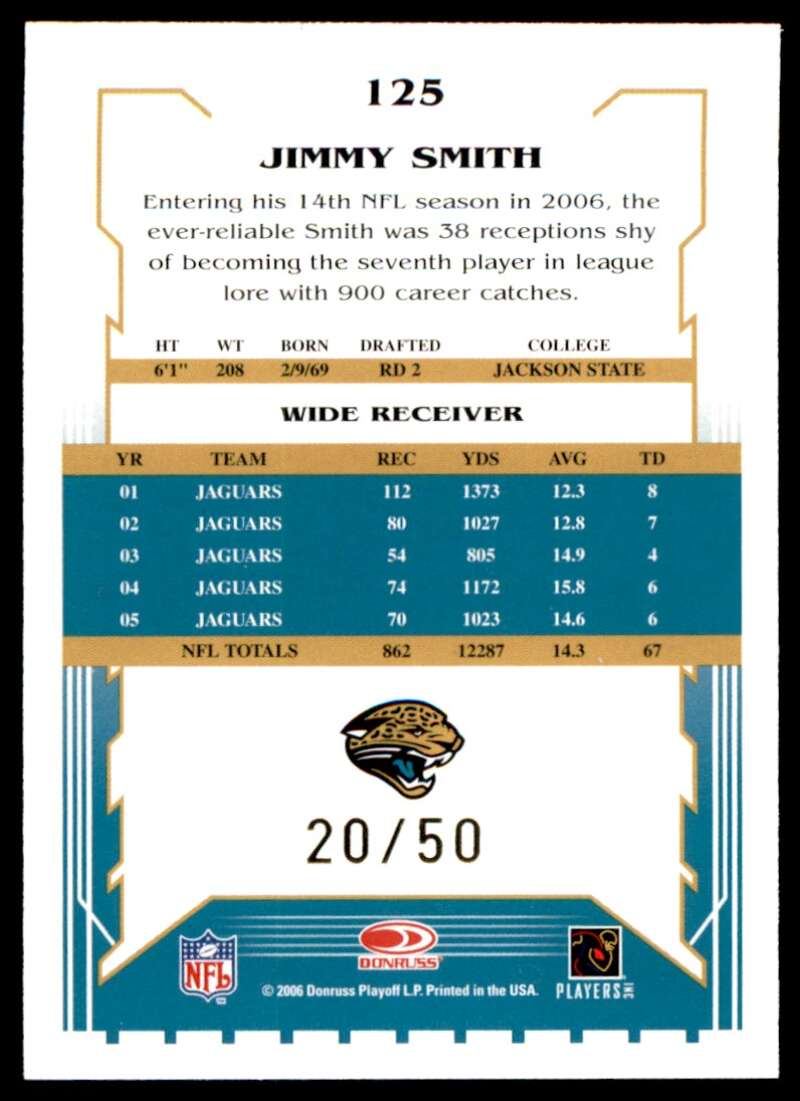 Jimmy Smith Card 2006 Score Select Gold #125 Image 2