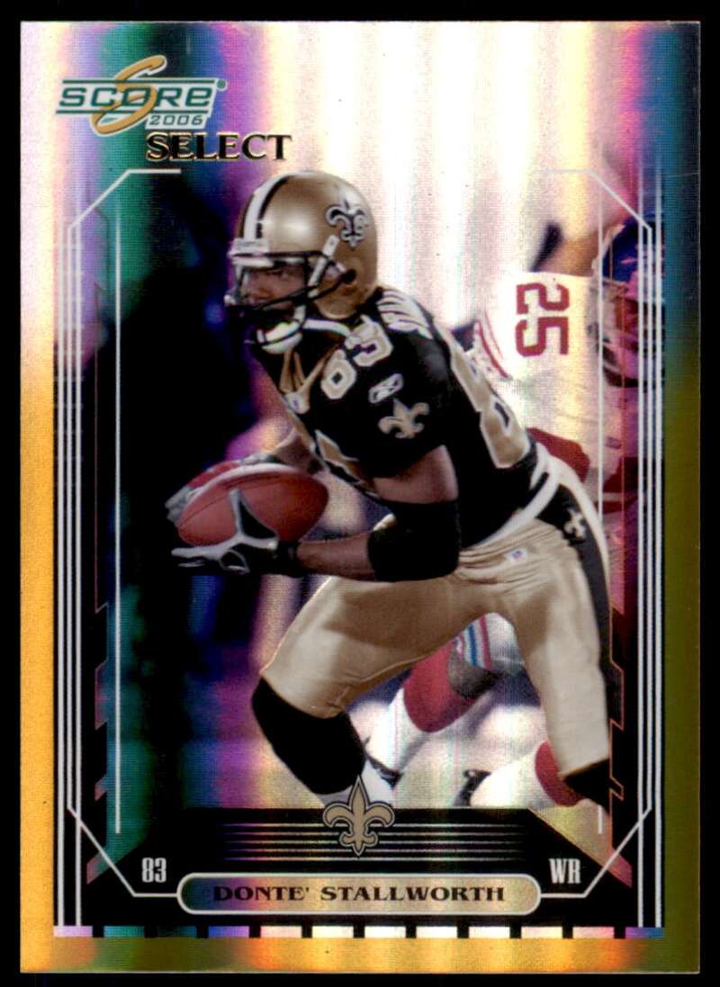 Donte Stallworth Card 2006 Score Select Gold #175 Image 1