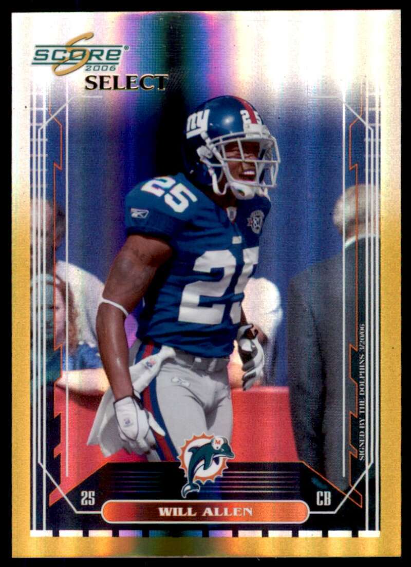 Will Allen Card 2006 Score Select Gold #186 Image 1