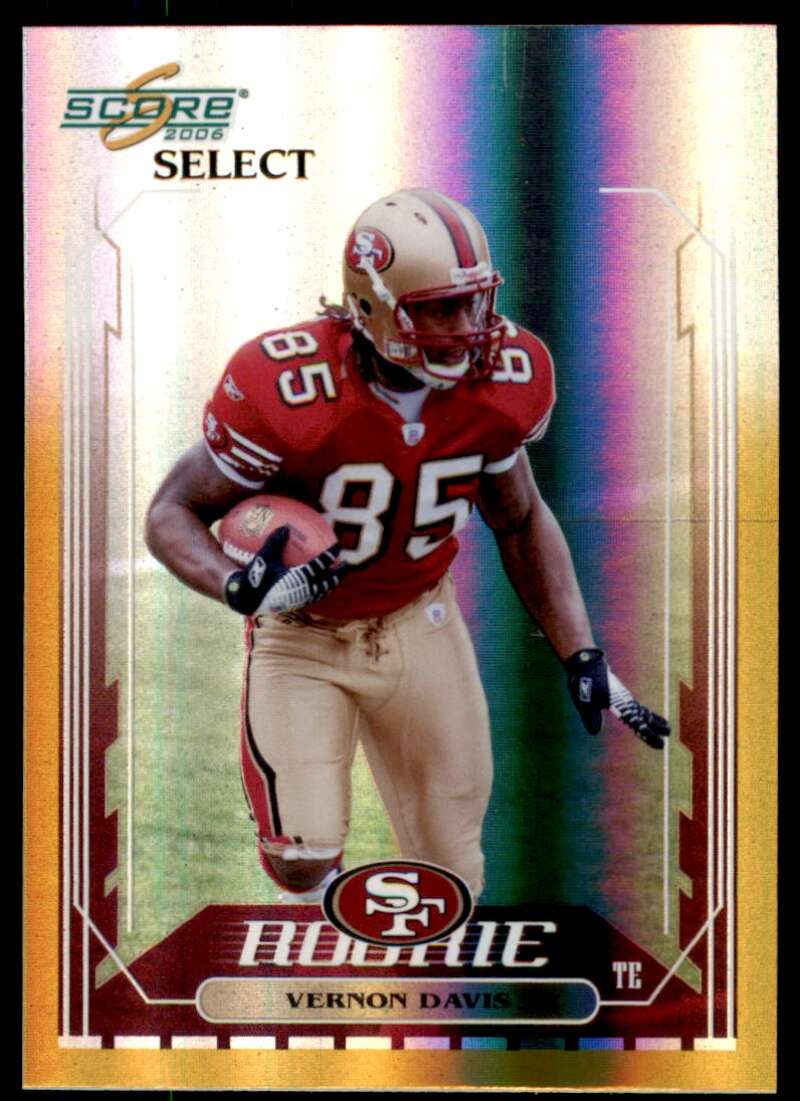 Vernon Davis Card 2006 Score Select Gold #347 Image 1