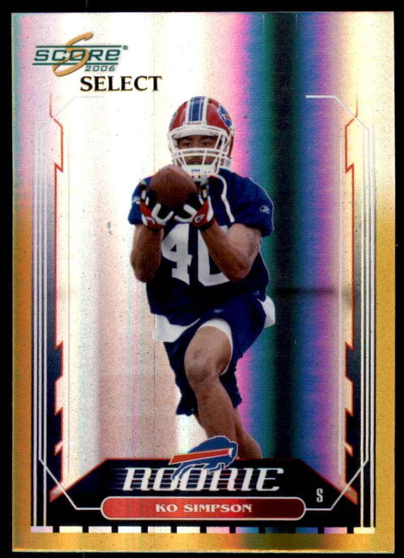 Ko Simpson Card 2006 Score Select Gold #348 Image 1