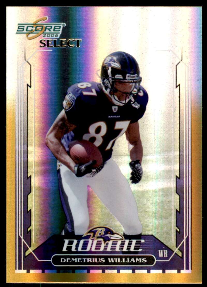 Demetrius Williams Card 2006 Score Select Gold #376 Image 1