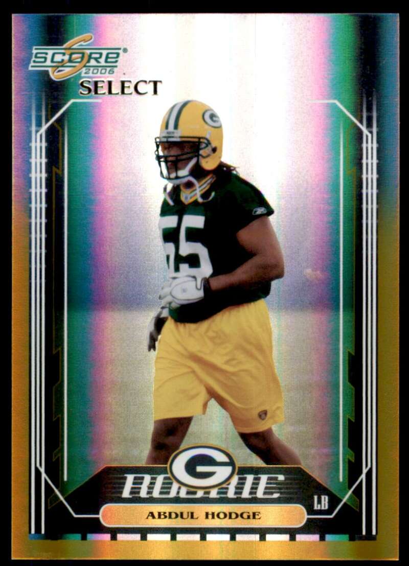 Abdul Hodge Card 2006 Score Select Gold #405 Image 1