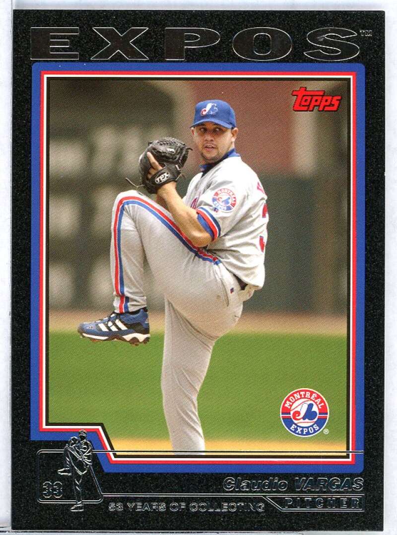 Claudio Vargas Card 2004 Topps Black #489 Image 1