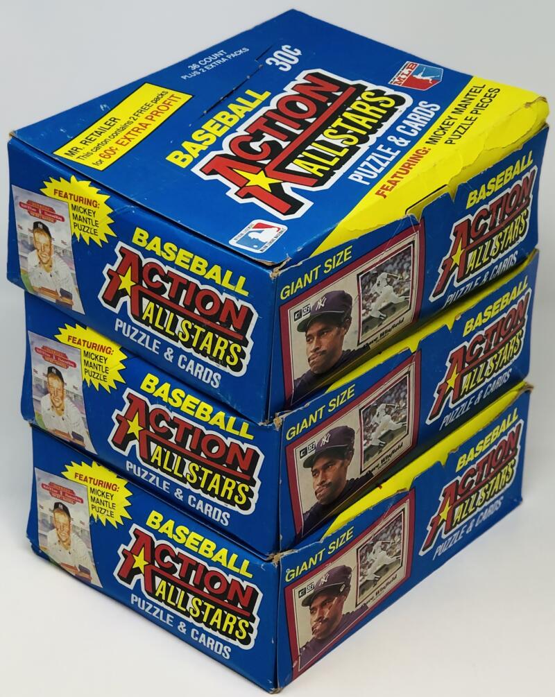 1983 Donruss Action All Star Giant Size Baseball Card Box Lot Image 1