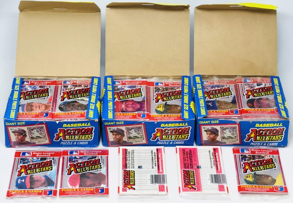 1983 Donruss Action All Star Giant Size Baseball Card Box Lot Image 3