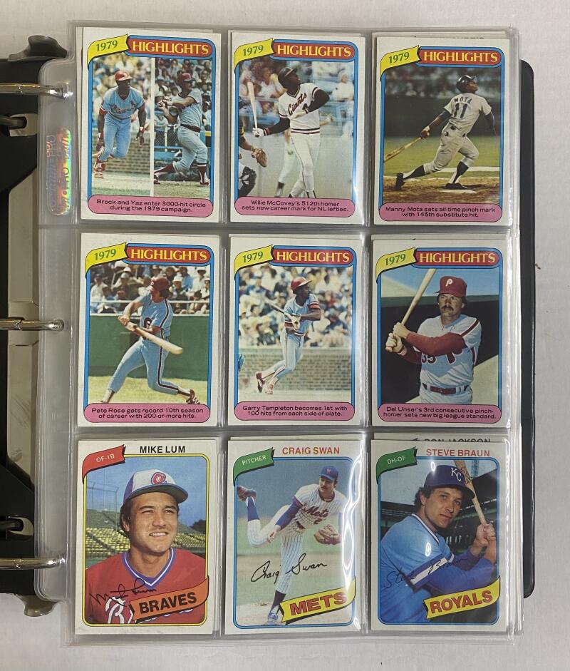 1980 Topps Baseball Binder Set 1-792 Rickey Henderson BGS BCCG 9 Rookie Image 1