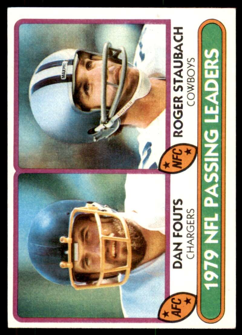 Dan Fouts/Roger Staubach Card 1979 Passing Leaders1980 Topps #331 Image 1