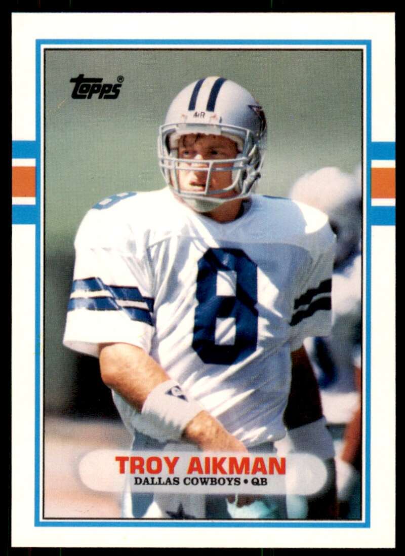 Troy Aikman Rookie Card 1989 Topps Traded #70T Image 1