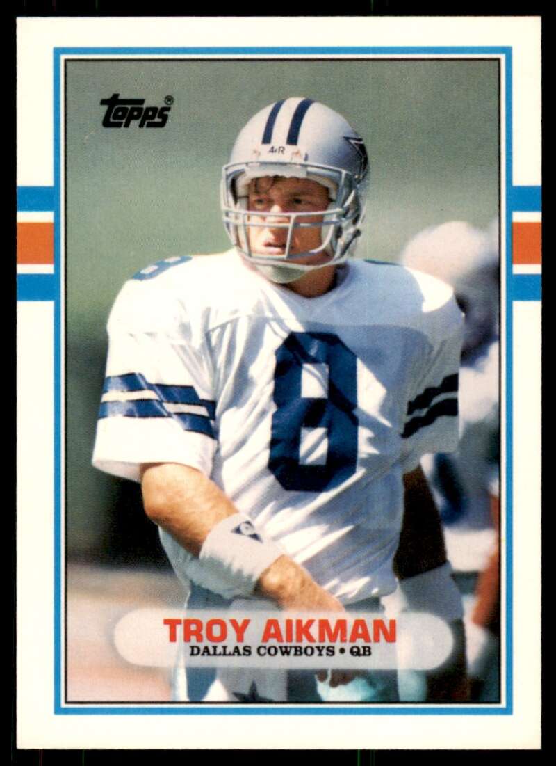Troy Aikman Rookie Card 1989 Topps Traded #70T Image 1