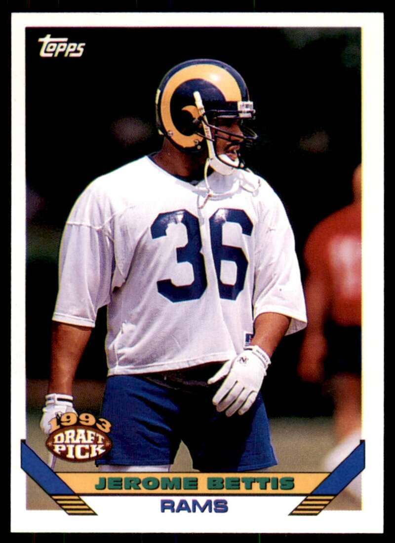 Jerome Bettis Rookie Card 1993 Topps #166 Image 1