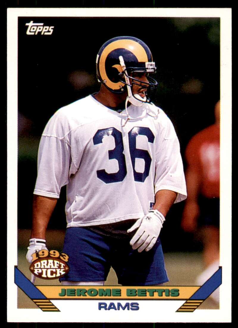 Jerome Bettis Rookie Card 1993 Topps #166 Image 1
