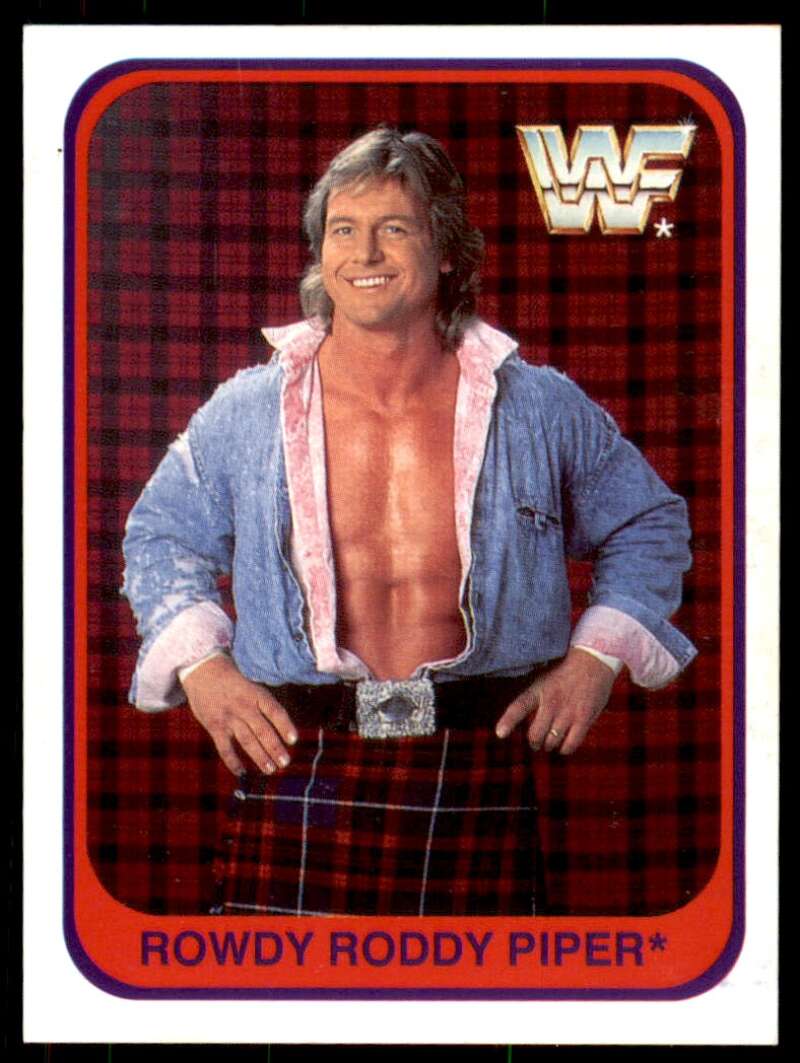 Rowdy Roddy Piper Card 1991 Merlin WWF Italian #10 Image 1