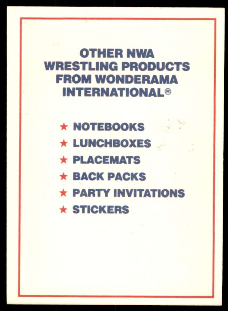 Rick Flair Card 1991 NWA Wrestling Supercards #NNO Image 2