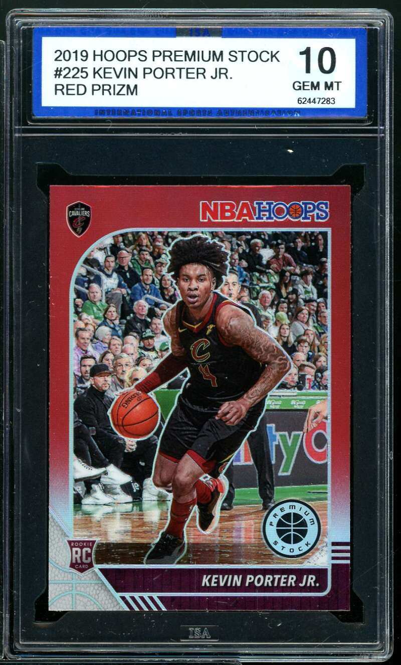 Kevin Porter Jr. Rookie 2019-20 Hoops Premium Stock Red Prizm #225 ISA 10 GEM MT Image 1