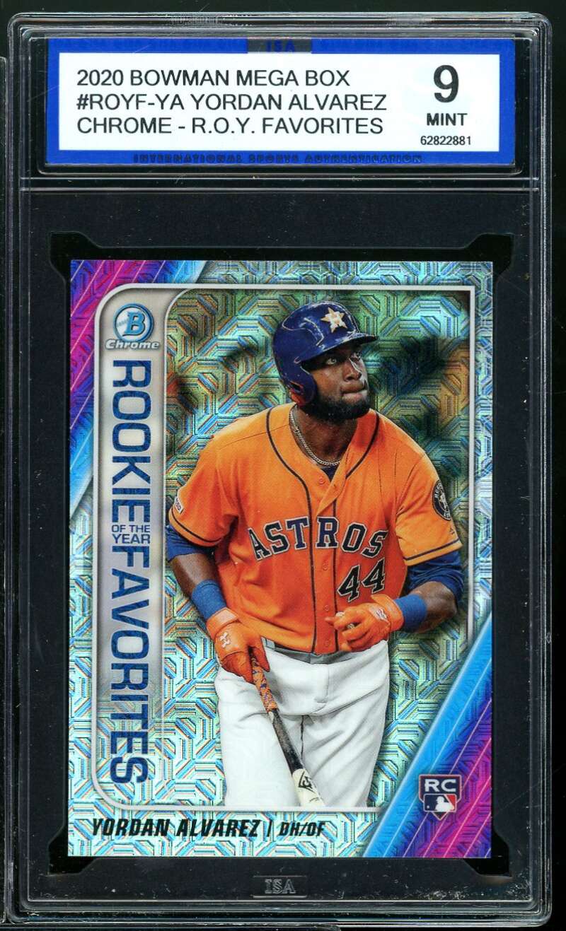 Yordan Alvarez Rookie 2019 Bowman Mega Box Chrome R.O.Y Fav #royf-ya ISA 9 MINT Image 1