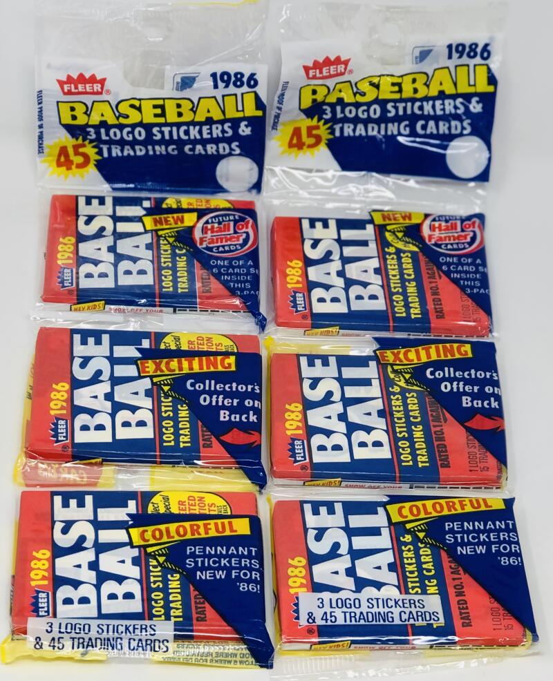 (2) 1986 Fleer Rack Pack Baseball Lot Image 1