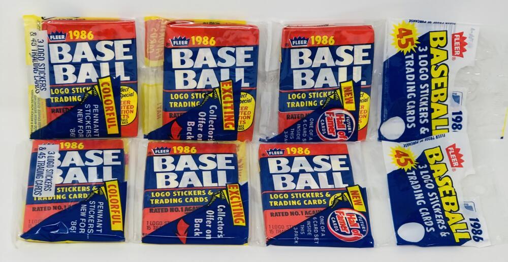 (2) 1986 Fleer Rack Pack Baseball Lot Image 3