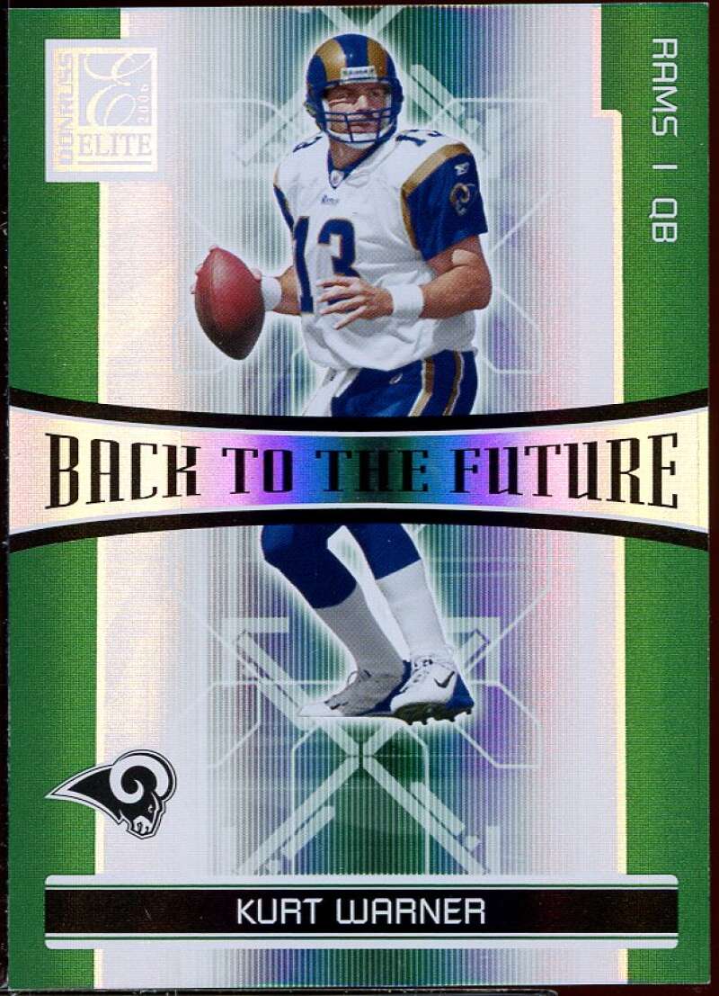 Kurt Warner/Marc Bulger Card 2006 Donruss Elite Back to the Future Green #21 Image 1