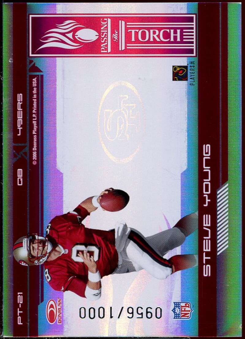 Alex Smith QB/Steve Young Card 2006 Donruss Elite Passing the Torch Red #21 Image 1