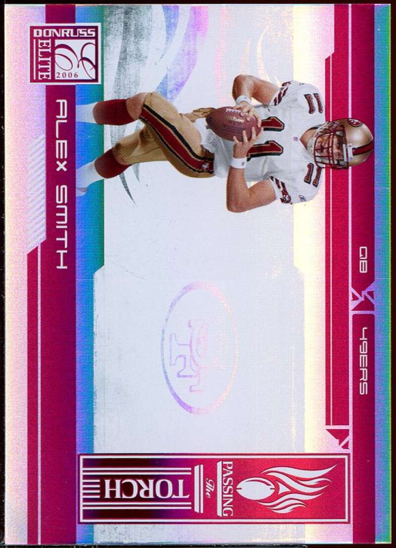 Alex Smith QB/Steve Young Card 2006 Donruss Elite Passing the Torch Red #21 Image 2