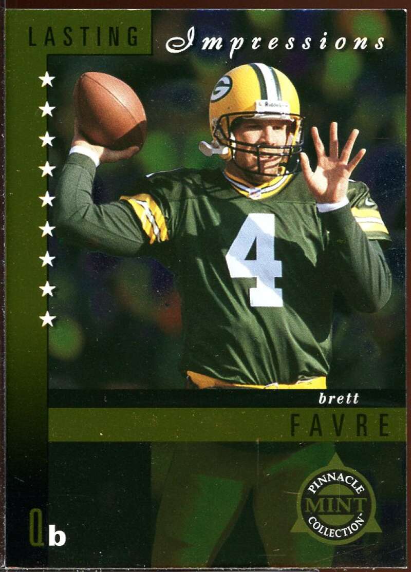 Brett Favre Card 1998 Pinnacle Mint Lasting Impressions #1 Image 1