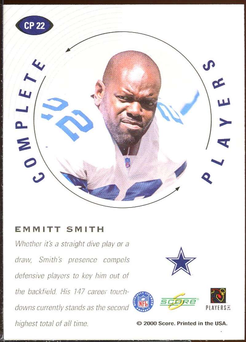 Emmitt Smith Card 2000 Score Complete Players #CP22 Image 2