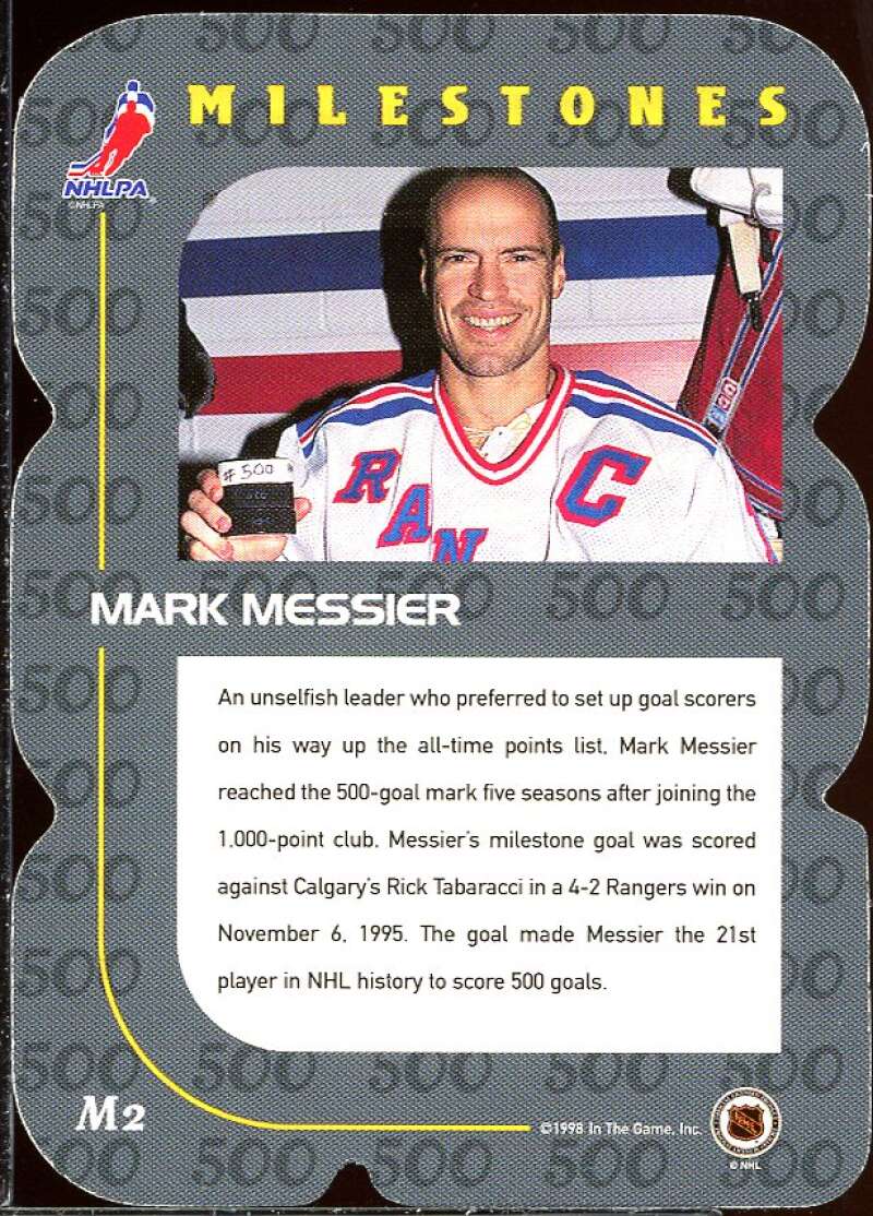 Mark Messier Card 1998-99 Be A Player All-Star Milestones #M2 Image 2