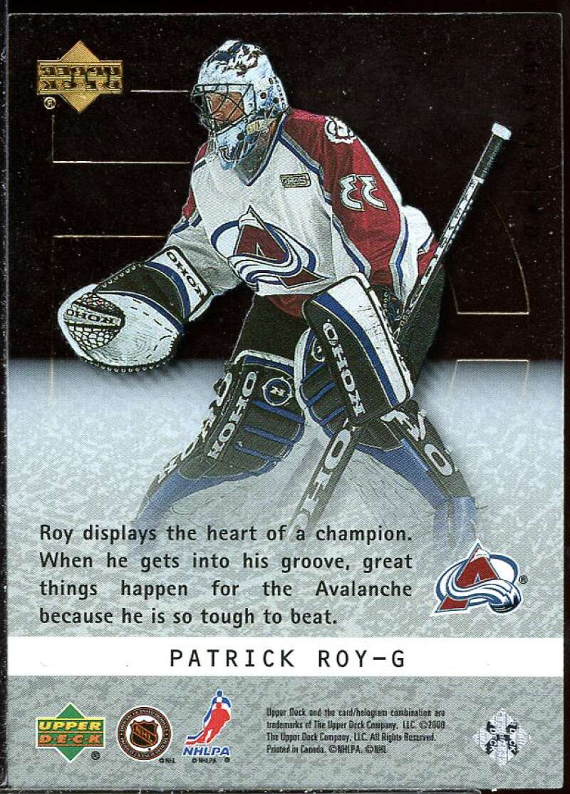 Patrick Roy Card 2000-01 Upper Deck Ice Champions #IC1 Image 2