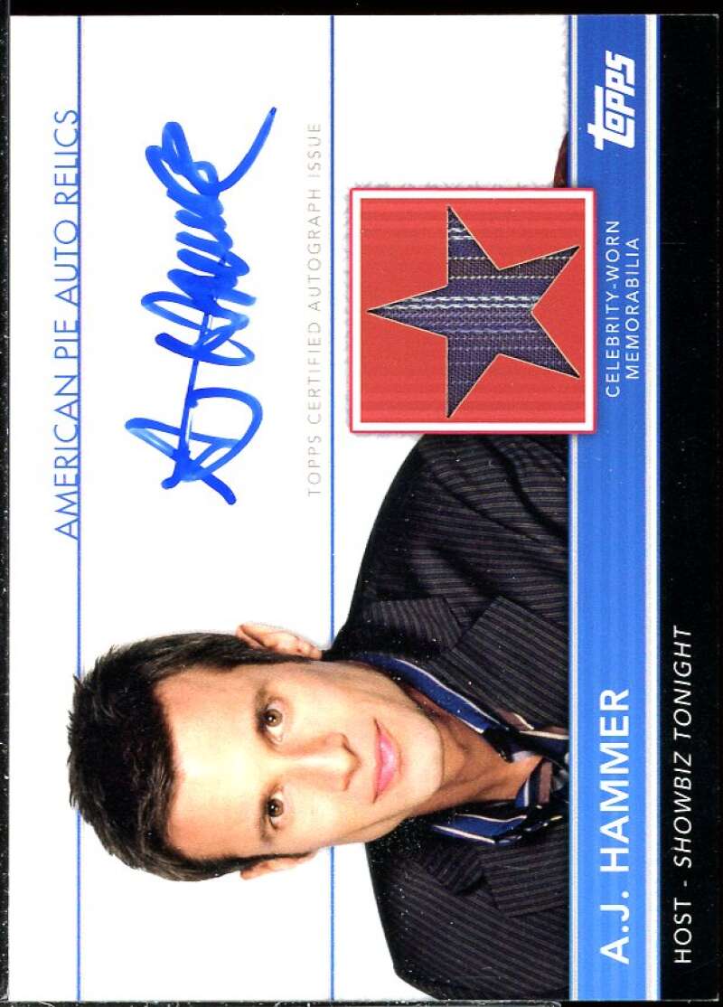 A.J. Hammer Card 2011 American Pie Autograph Relics #APAR2 Image 1