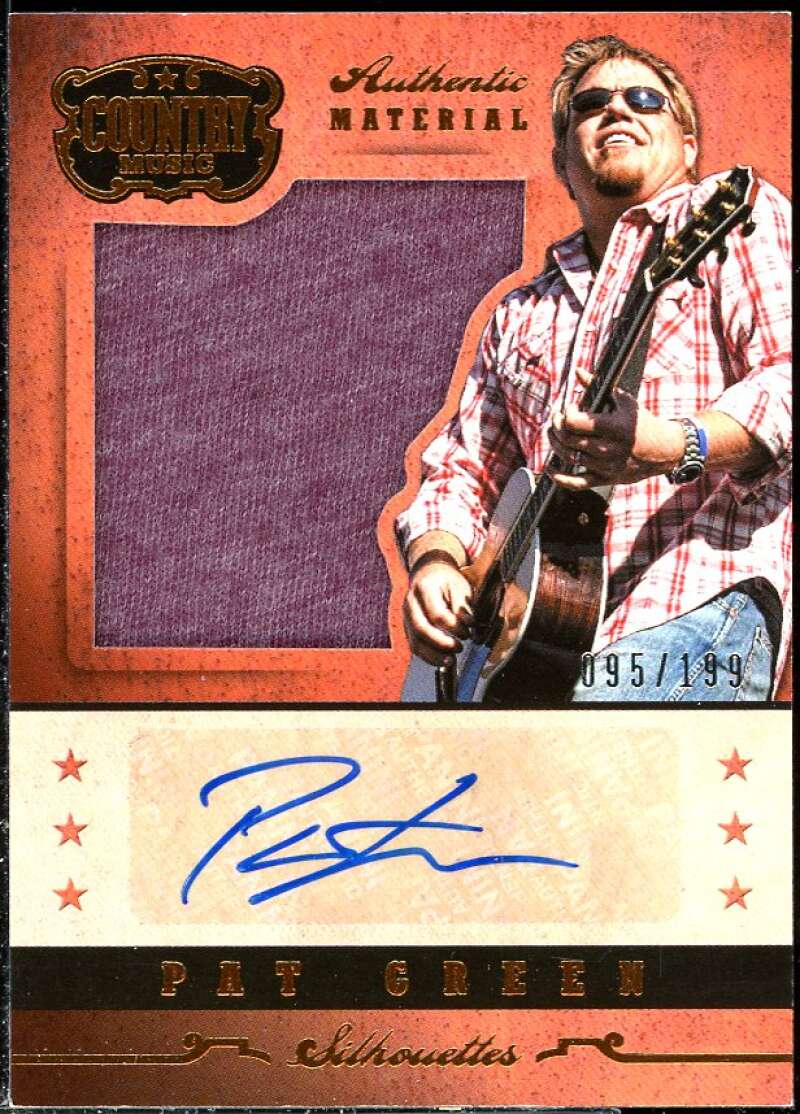 Pat Green Card 2015 Country Music Silhouette Signature Materials #30 /199 Image 1