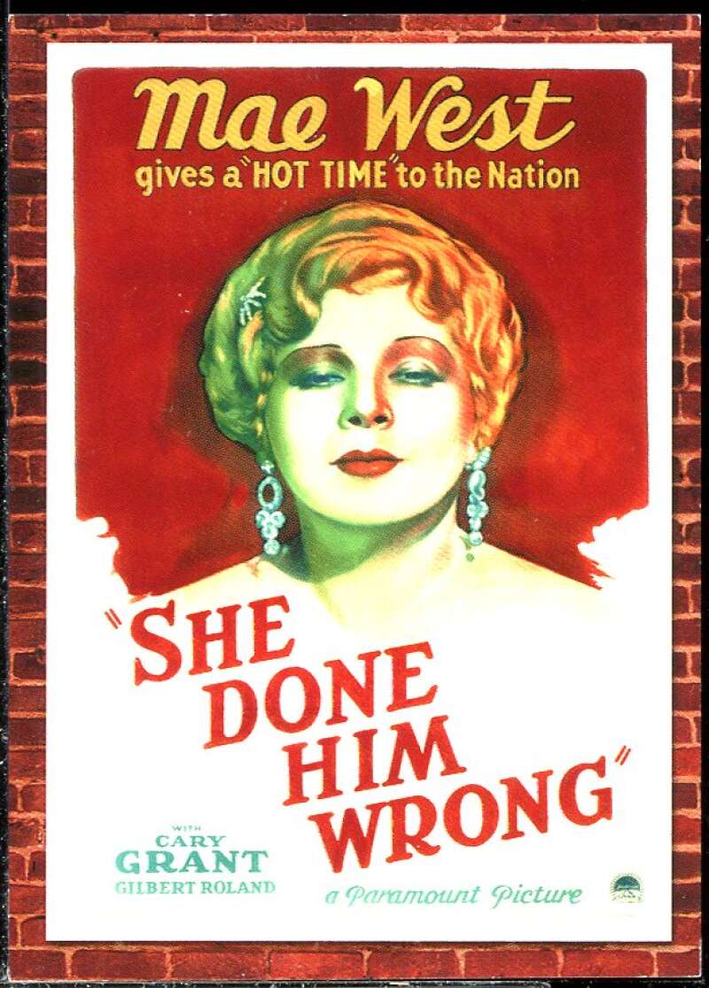 Mae WestCary Grant Card 2009 Americana Movie Posters Dual Material #55 /500 Image 2