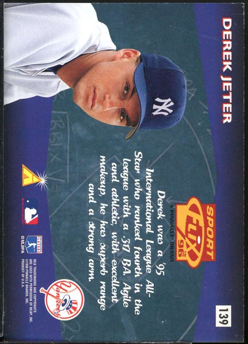 Derek Jeter Rookie Card 1996 Sportflix #139 Image 2