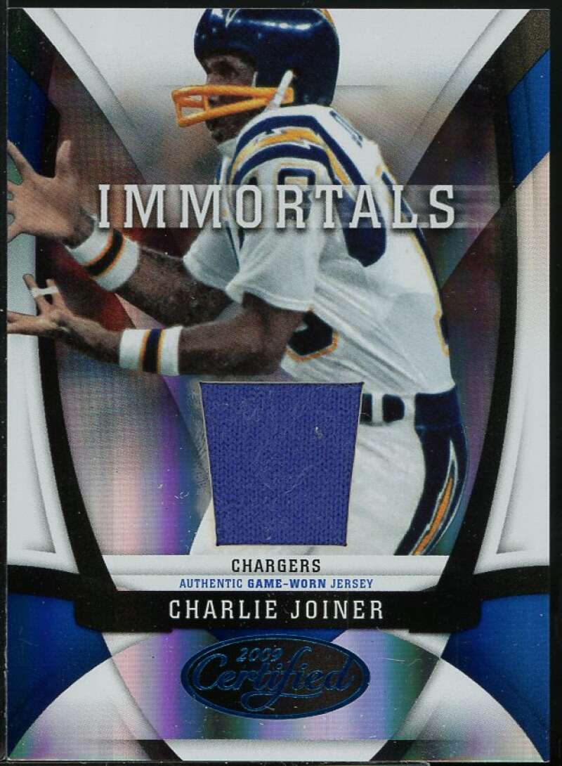 Charlie Joiner Card 2009 Certified Mirror Blue Materials #203 Image 1