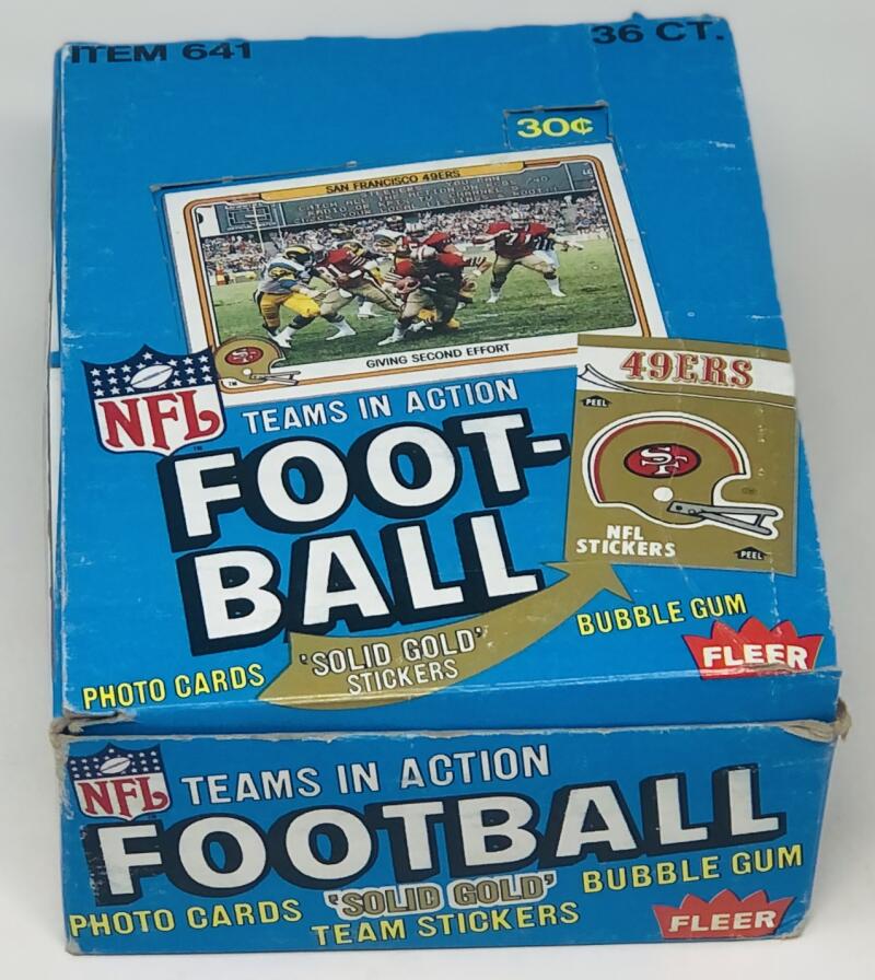 1982 Fleer Teams in Action Football 36ct Box Image 2