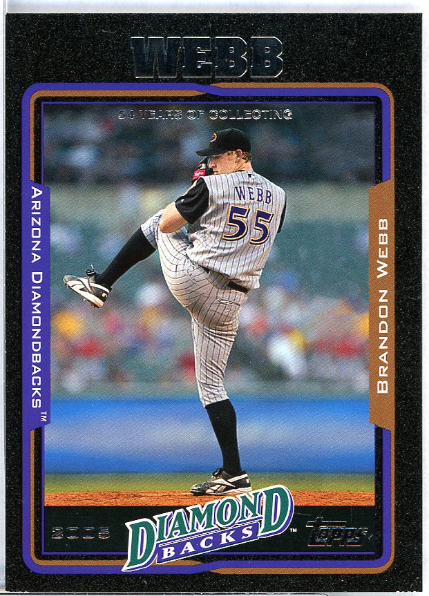 Brandon Webb Card 2005 Topps Black #46 Image 1