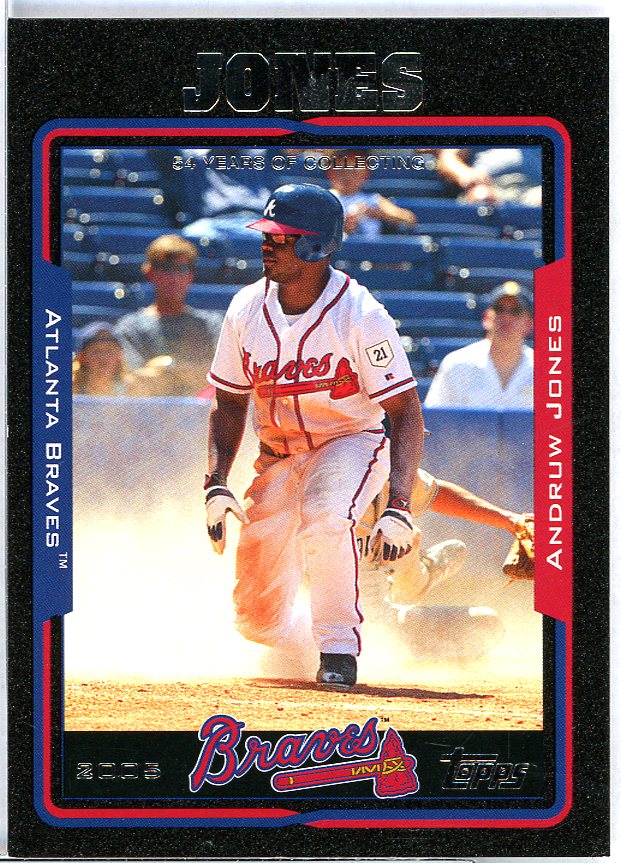 Andruw Jones Card 2005 Topps Black #50 Image 1