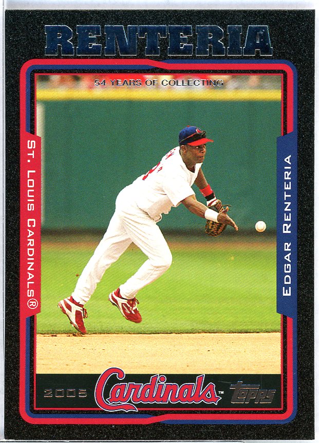 Edgar Renteria Card 2005 Topps Black #156 Image 1