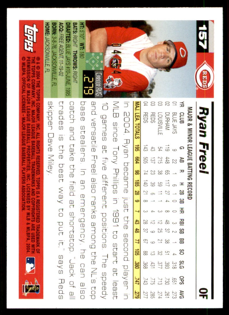 Ryan Freel Card 2005 Topps Black #157 Image 2