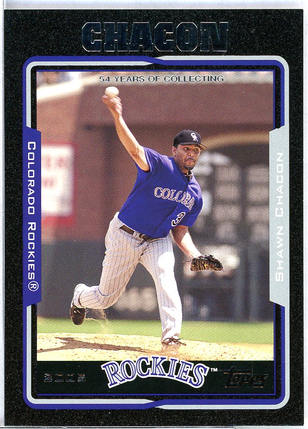 Shawn Chacon Card 2005 Topps Black #159 Image 1