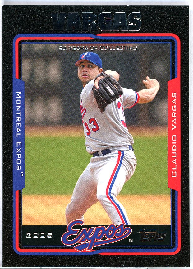 Claudio Vargas Card 2005 Topps Black #166 Image 1