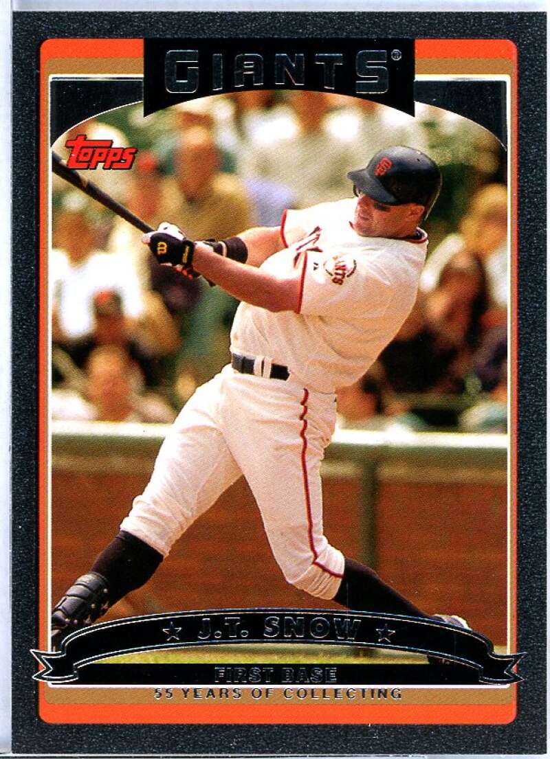 J.T. Snow Card 2006 Topps Black #123 Image 1