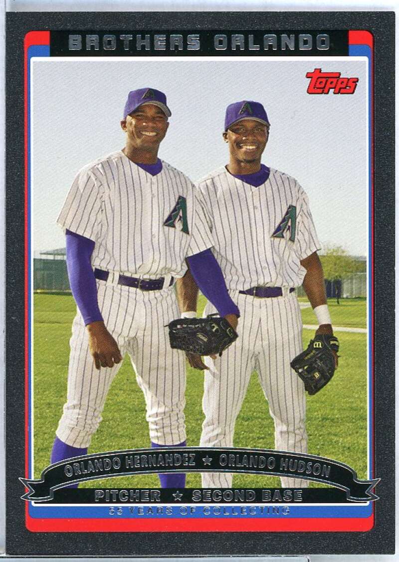 Orlando Hernandez/Orlando Hudson Card 2006 Topps Black #648 Image 1