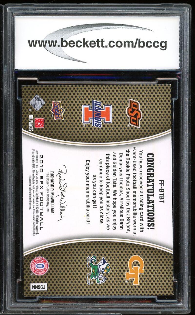 Demaryius Thomas Rookie Jersey /Dez Bryant 2010 SPX Foursome #btbt BGS BCCG10 Image 2