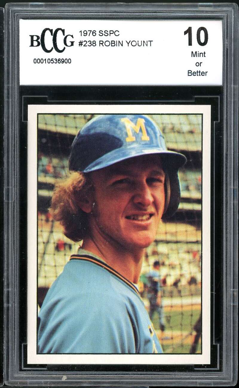 1976 SSPC #238 Robin Yount Rookie Card BGS BCCG 10 Mint+ Image 1