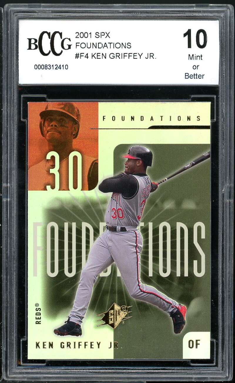 2001 SPX Foundations #f4 Ken Griffey Jr Card BGS BCCG 10 Mint+ Image 1